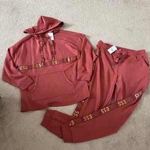 Guess joggers with matching Hoodie.